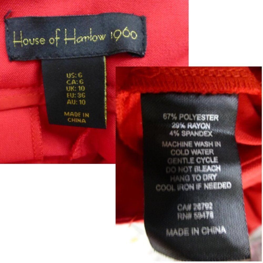NWT House of Harlow 1960 Red Suit Pants - Picture 3 of 7